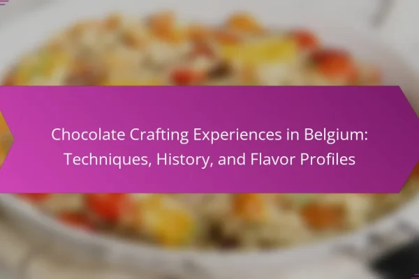 Chocolate Crafting Experiences in Belgium: Techniques, History, and Flavor Profiles